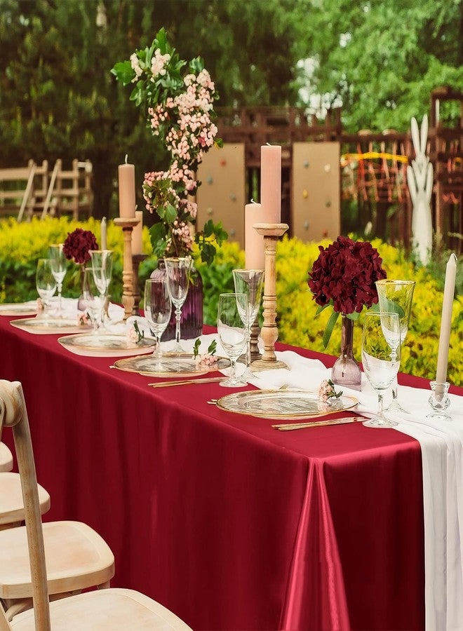 WEISPARK مجموعة زهور الكوبية الاصطناعية من ويسبارك، 100 قطعة، زهور حريرية كاملة مع سيقان، مثالية لحفلات الزفاف والمناسبات المنزلية وحفلات استقبال المولود (لون عنابي). - Image 4